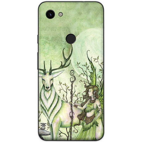 Amy Brown Guardian Fairy and Stag Google Pixel 3a XL Skin
